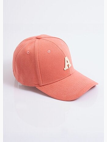 Casquette en twill uni, broderie lettre - afibel