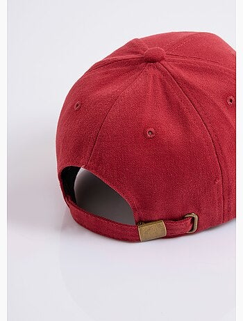 Casquette en twill uni, broderie lettre - afibel