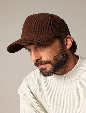 Casquette en velours côtelé, avec logo brodé ton sur ton 'Deeluxe'