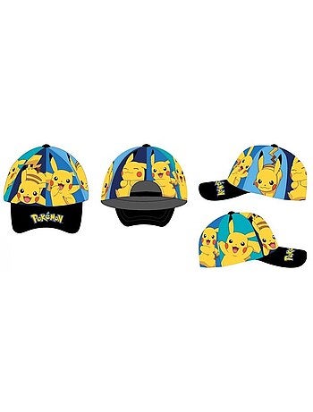 Casquette enfant - réglable, motifs colorés - pikachu pokémon
