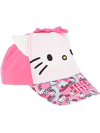 Casquette enfant - réglable, oreilles 3d et visière solaire - hello kitty