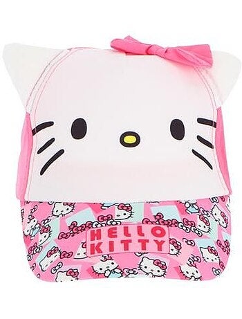 Casquette enfant - réglable, oreilles 3d et visière solaire - hello kitty