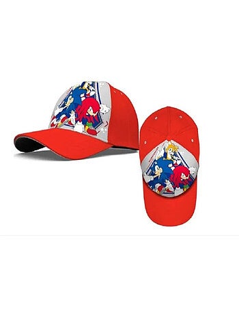Casquette enfant - sonic - tails knuckles - rouge - 52 cm - 100% polyester