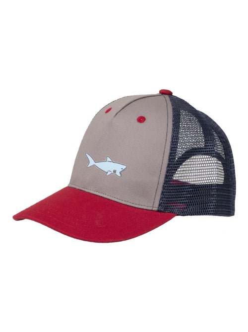 Casquette enfant 4-8 ans patch marine/rouge Isotoner - Kiabi