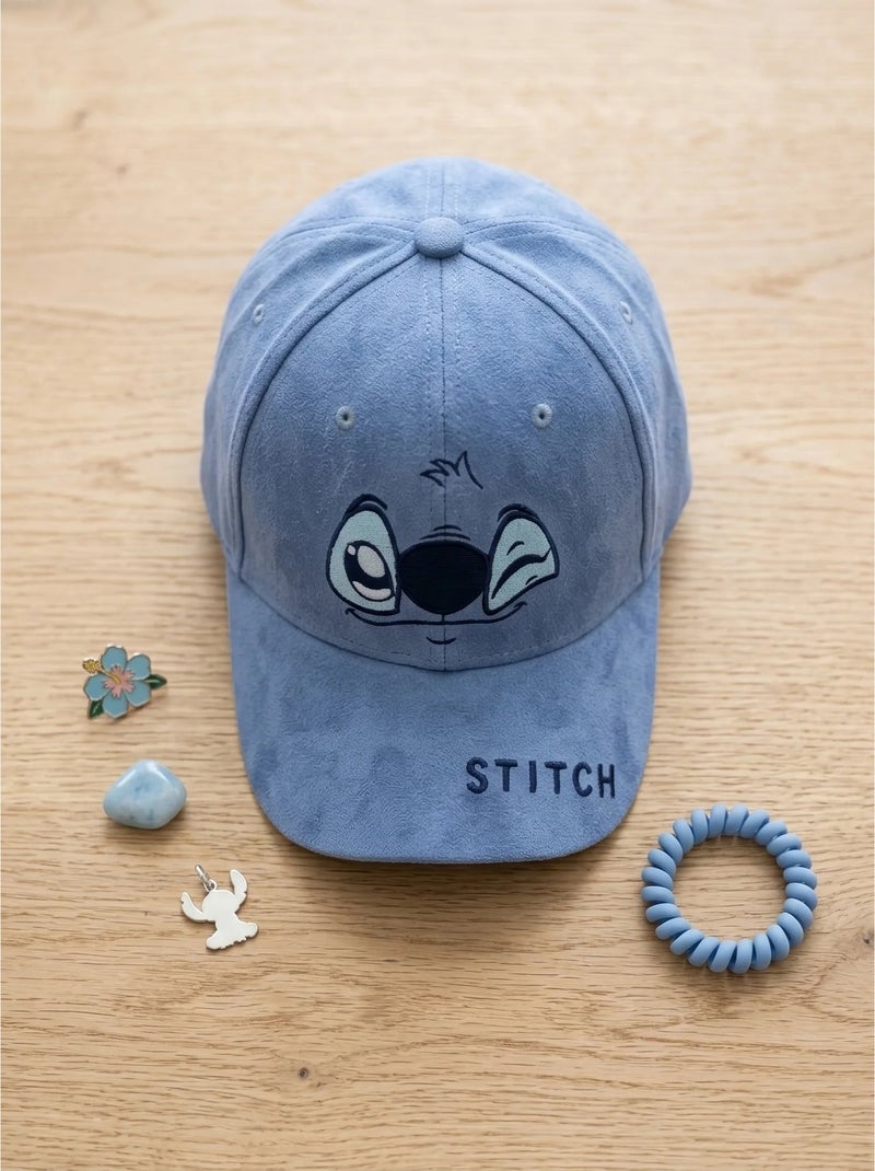 Casquette enfant à pois visière réglable Stitch Disney Bleu - Kiabi
