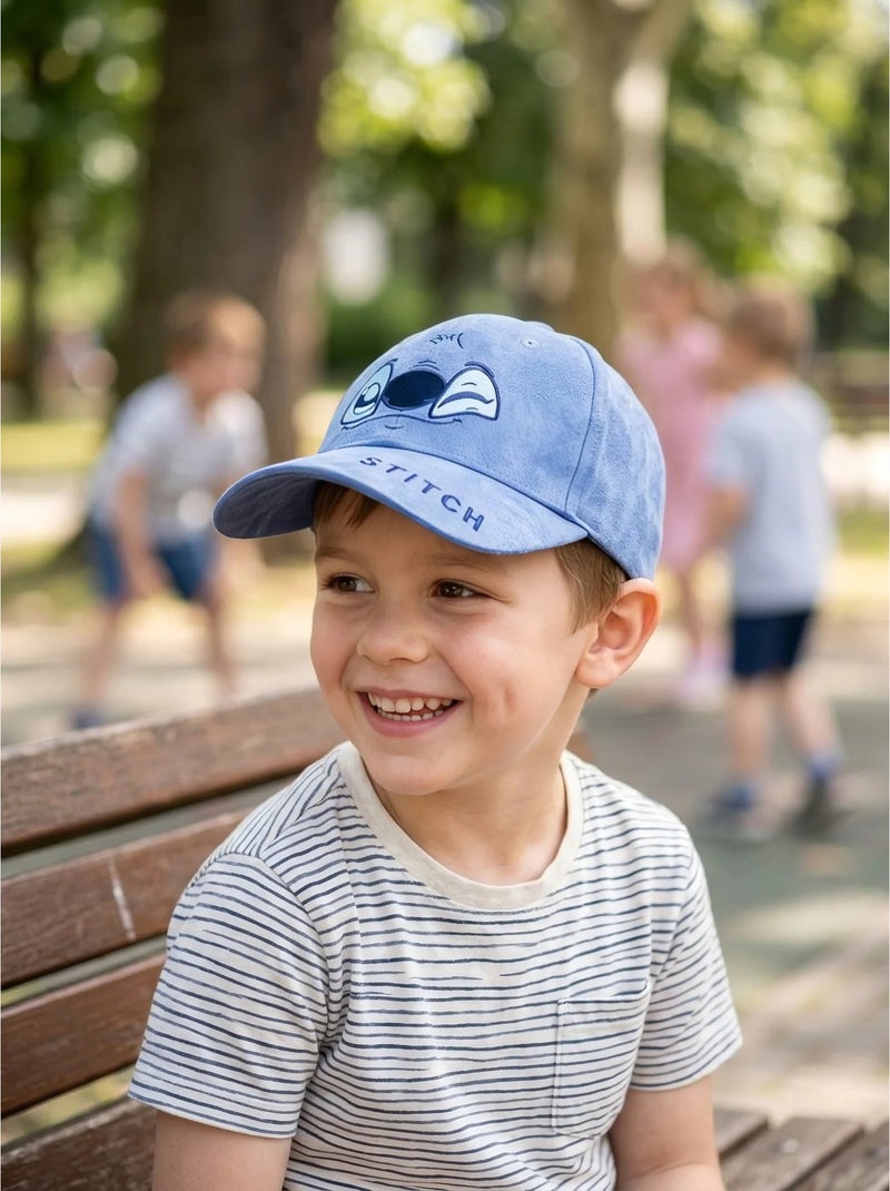 Casquette enfant à pois visière réglable Stitch Disney Bleu - Kiabi