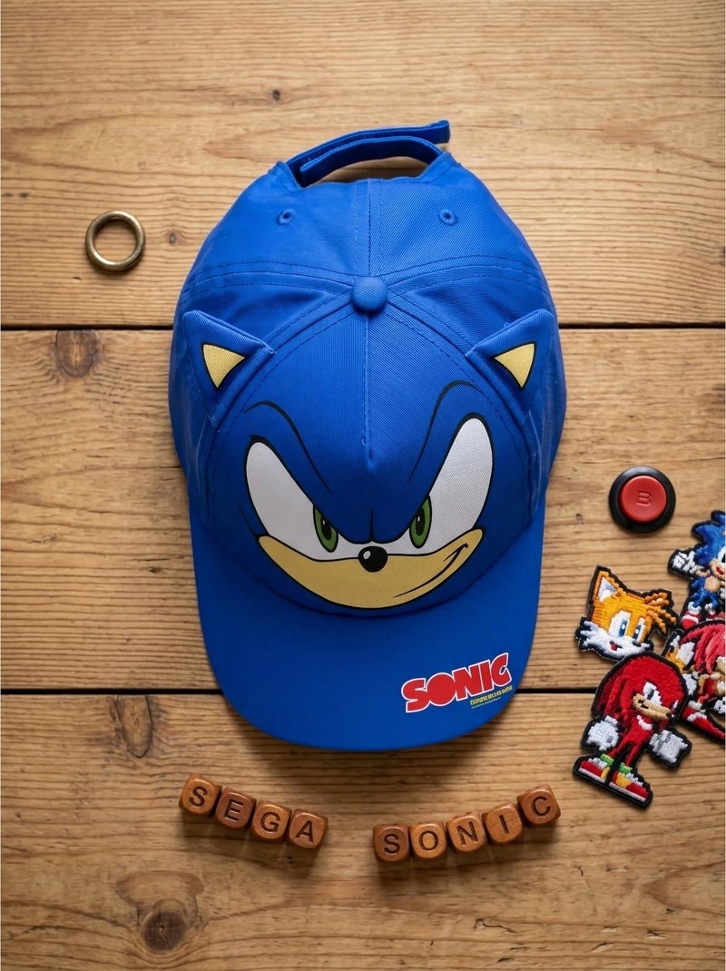 Casquette enfant coton et polyester Sonic SEGA Bleu - Kiabi