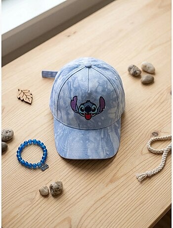 Casquette enfant réglable en coton brodé stitch disney
