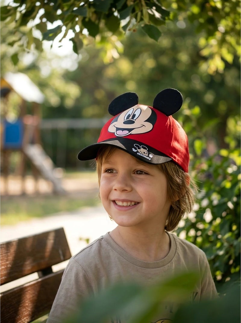 Casquette enfant réglable en coton Mickey Disney Rouge - Kiabi