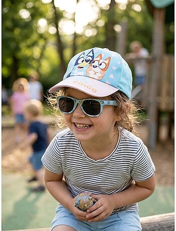 Casquette et lunettes de soleil enfant en coton Bluey BBC Studios