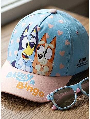Casquette et lunettes de soleil enfant en coton Bluey BBC Studios