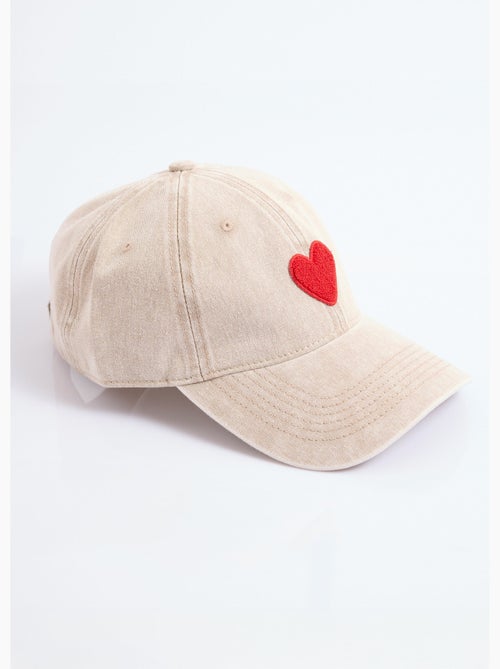 Casquette fantaisie avec broderie coeur - AFIBEL - Kiabi
