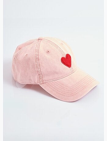 Casquette fantaisie avec broderie coeur - afibel
