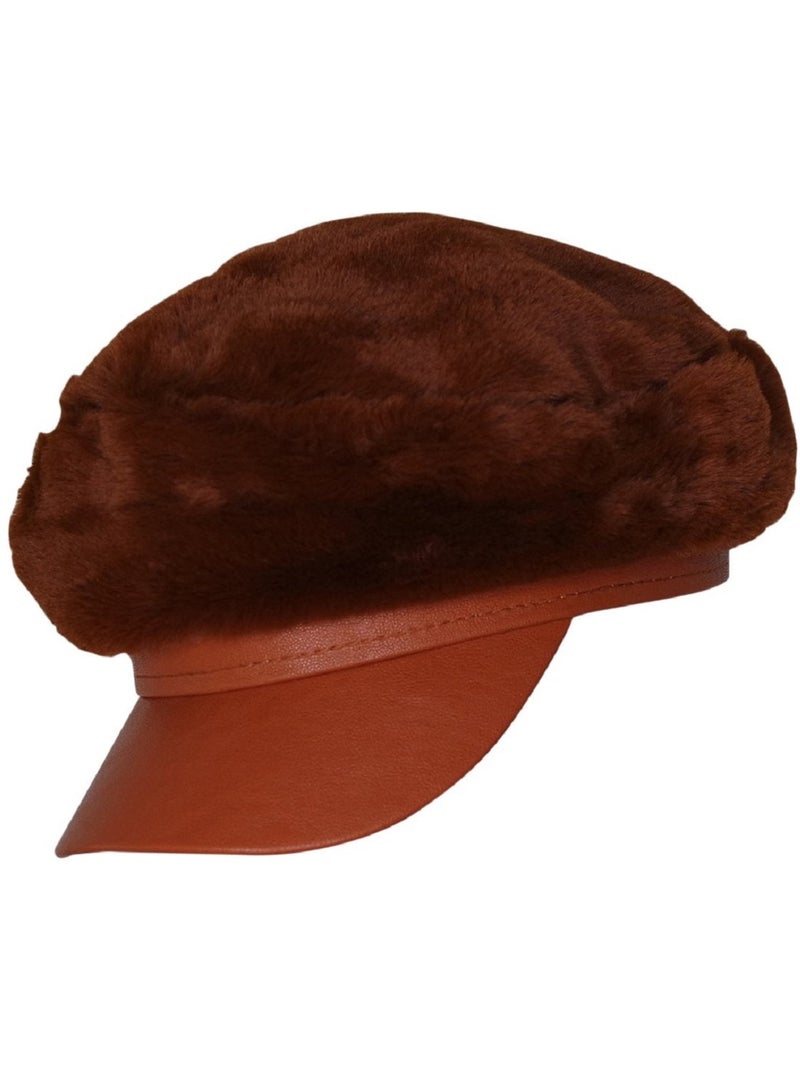 Casquette fausse fourrure HARUNA Orange - Kiabi