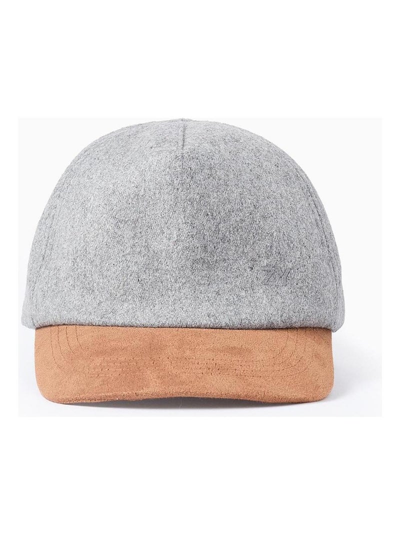 Casquette feutre, fermeture tactile Beige - Kiabi