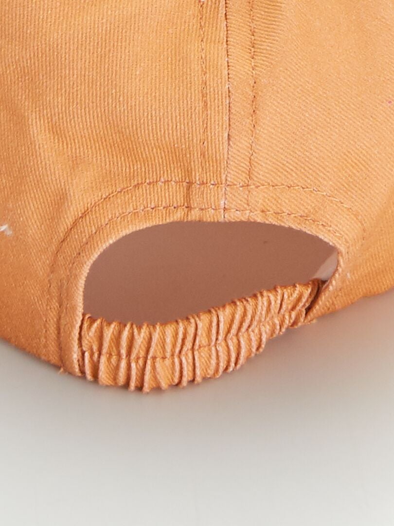 Casquette forme baseball imprimé en coton twill orange lion - Kiabi
