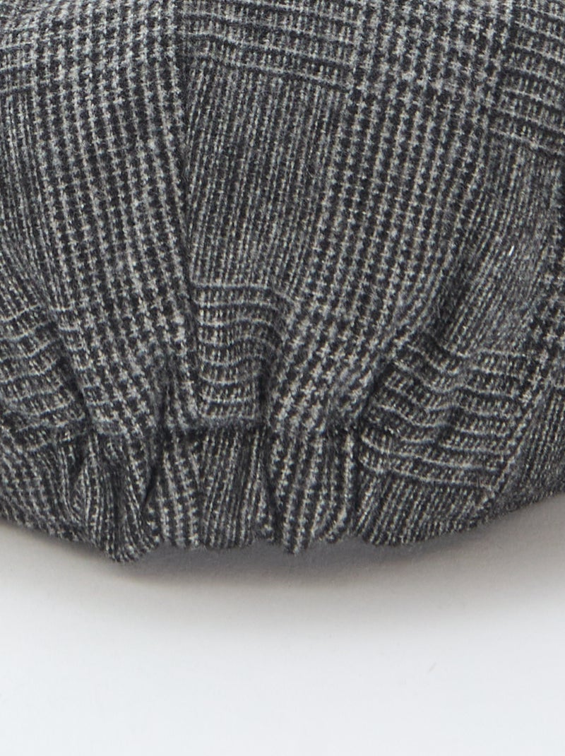 Casquette gavroche à carreaux Gris - Kiabi