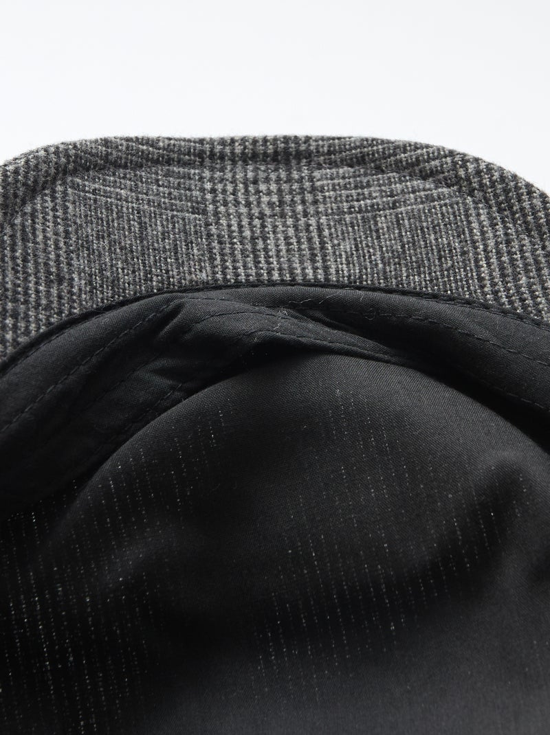 Casquette gavroche à carreaux Gris - Kiabi