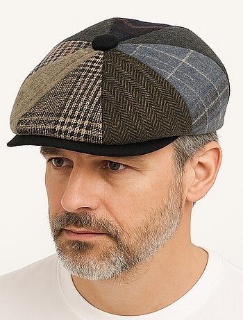 Casquette gavroche patchwork CALLUM