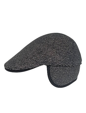 Casquette homme à carreaux avec cache-oreilles rabattables