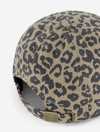 Casquette léopard en tissu