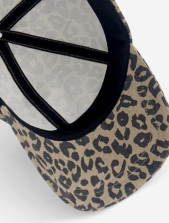 Casquette léopard en tissu