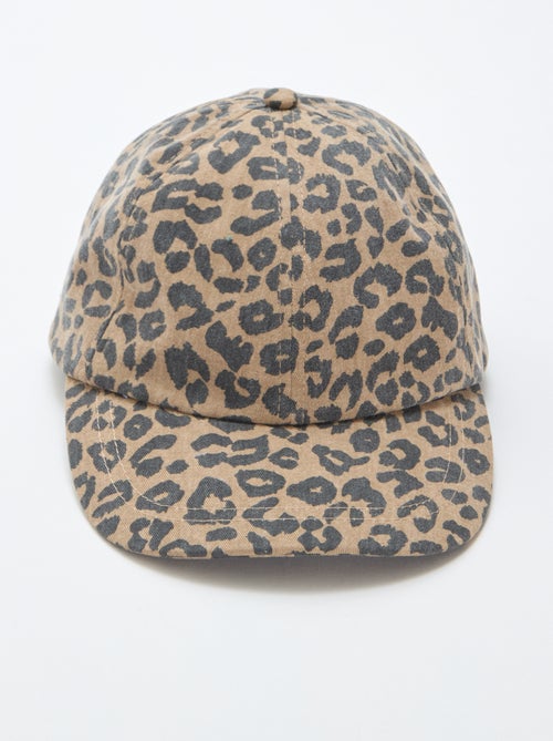 Casquette léopard en tissu - Kiabi
