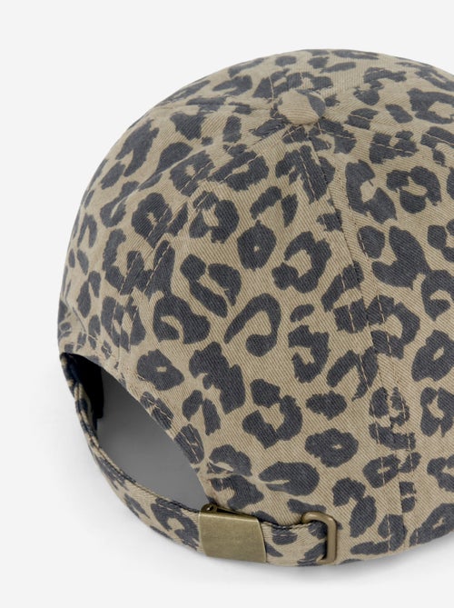 Casquette léopard en tissu - Kiabi