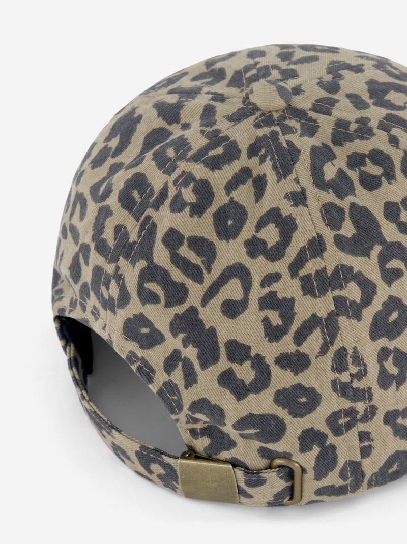 Casquette léopard en tissu Marron - Kiabi