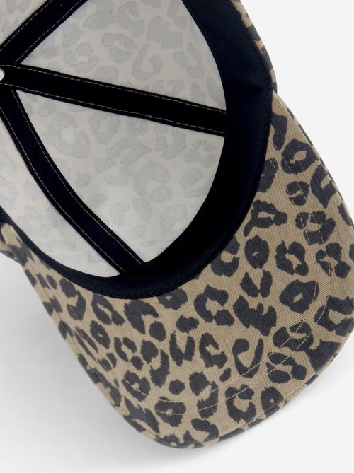 Casquette léopard en tissu - Kiabi