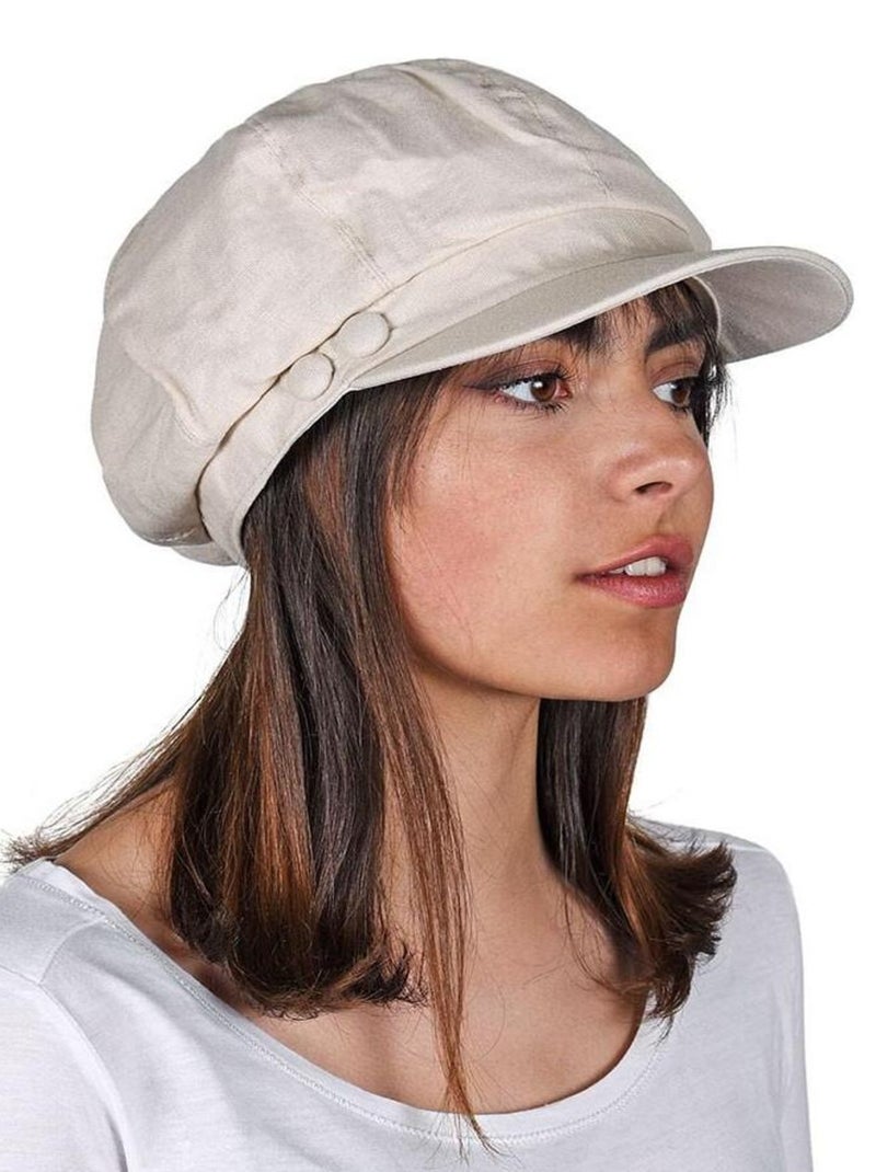Casquette Lin Coton Aloha Beige - Kiabi
