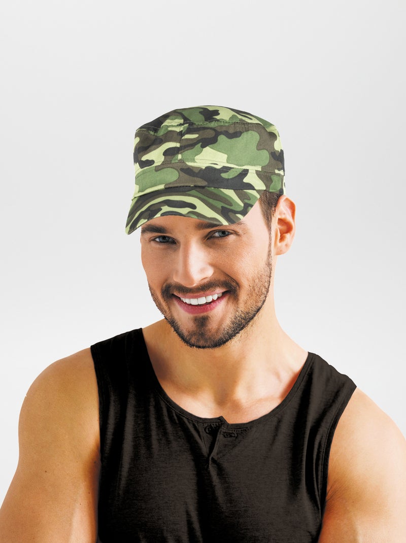 Casquette militaire Kaki - Kiabi