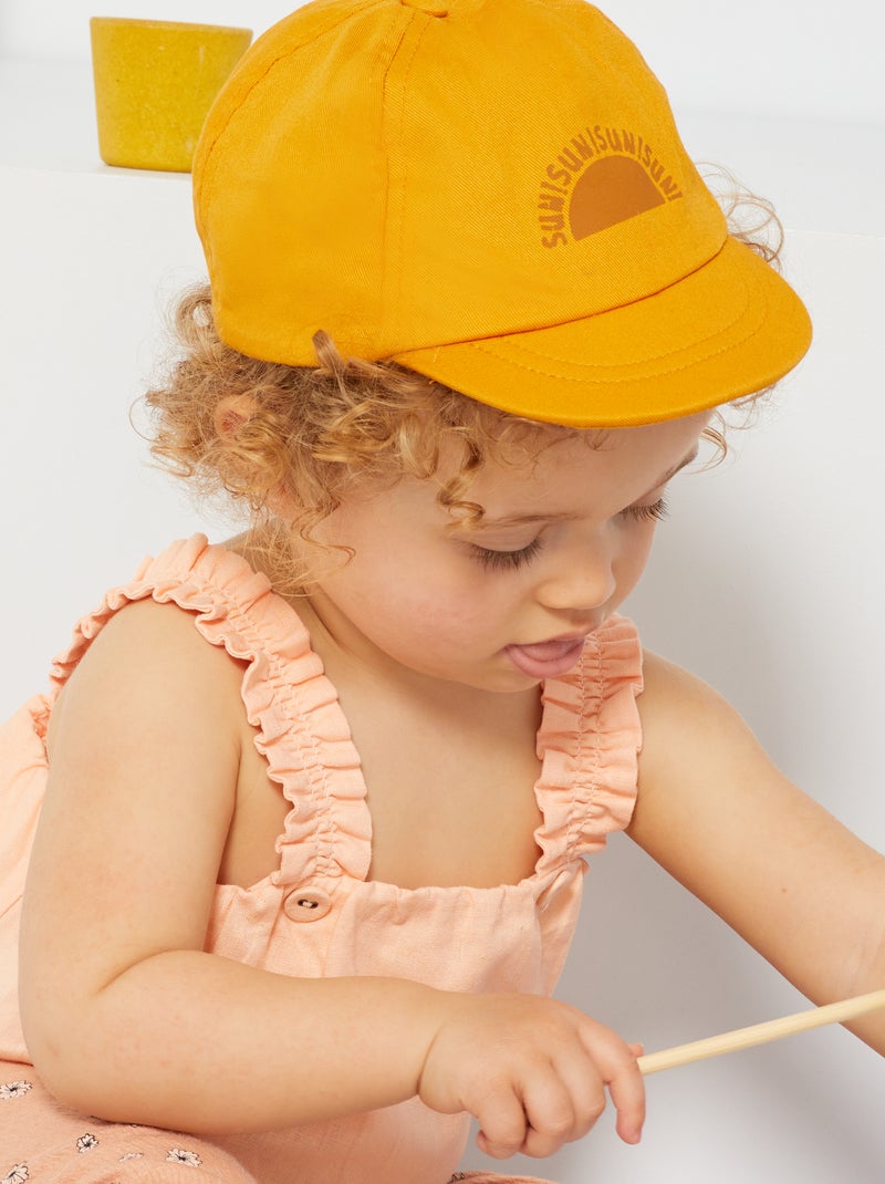 Casquette motif 'sun' jaune - Kiabi