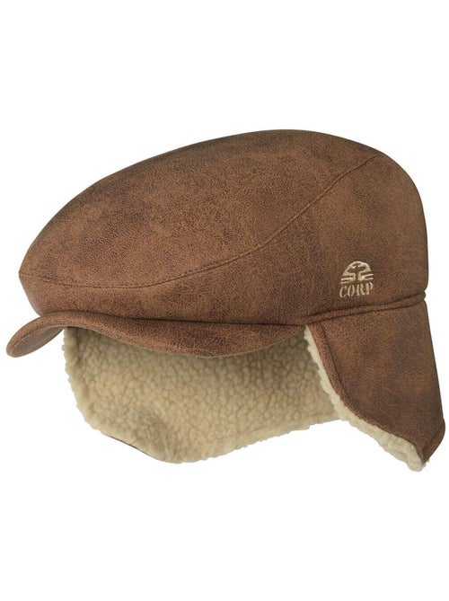 CASQUETTE PLATE CACHE OREILLE SUEDINE VIELLI SHERPA  - ATLAS FOR MEN - Kiabi