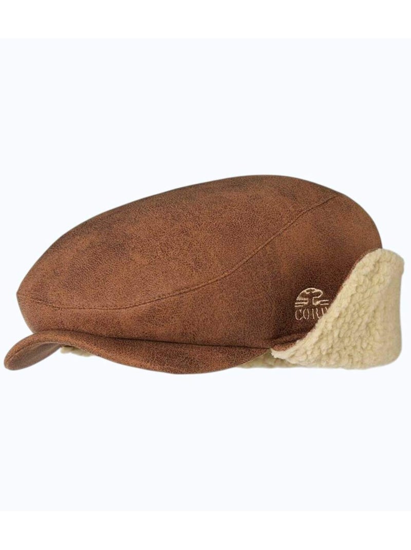 CASQUETTE PLATE CACHE OREILLE SUEDINE VIELLI SHERPA  - ATLAS FOR MEN Camel - Kiabi