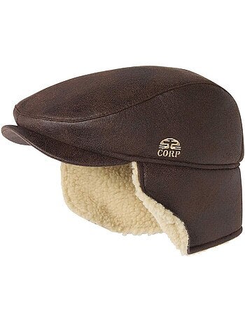 Casquette Plate Cache-Oreilles Suédine et Sherpa - ATLAS FOR MEN