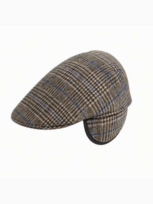 Casquette Plate en Laine à Carreaux - Kiabi