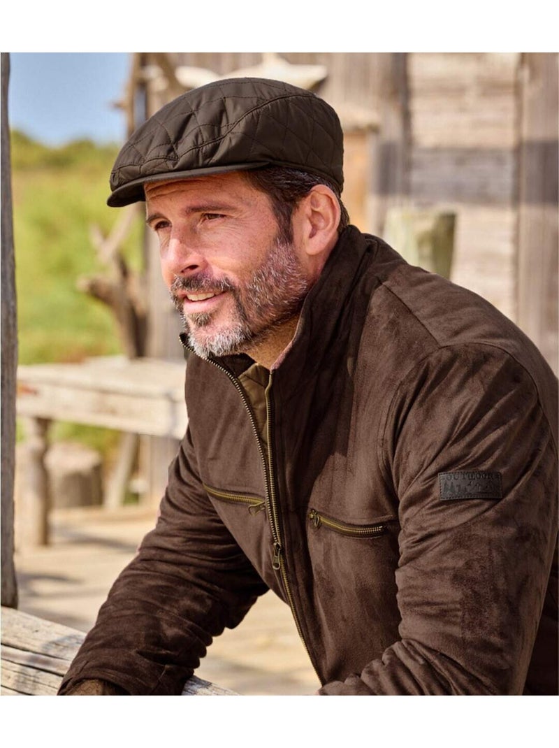 Casquette Plate Matelassée Trendy   - ATLAS FOR MEN Marron - Kiabi