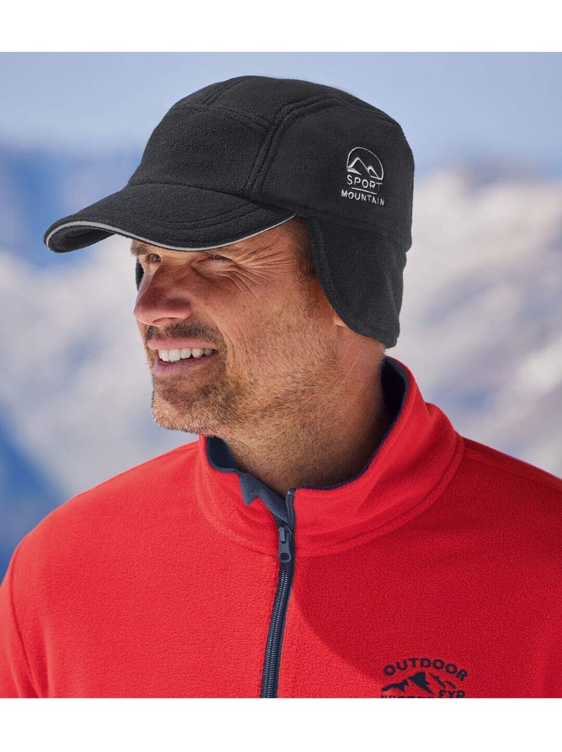 Casquette polaire cache-oreilles  - atlas for men Noir - Kiabi