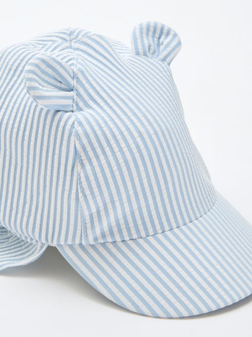 Casquette rayée avec cache nuque et oreilles - Kiabi