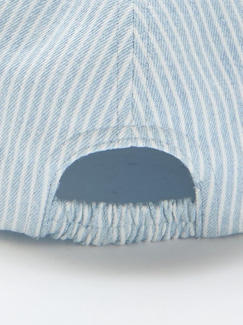 Casquette rayée avec patch brodé - Kiabi