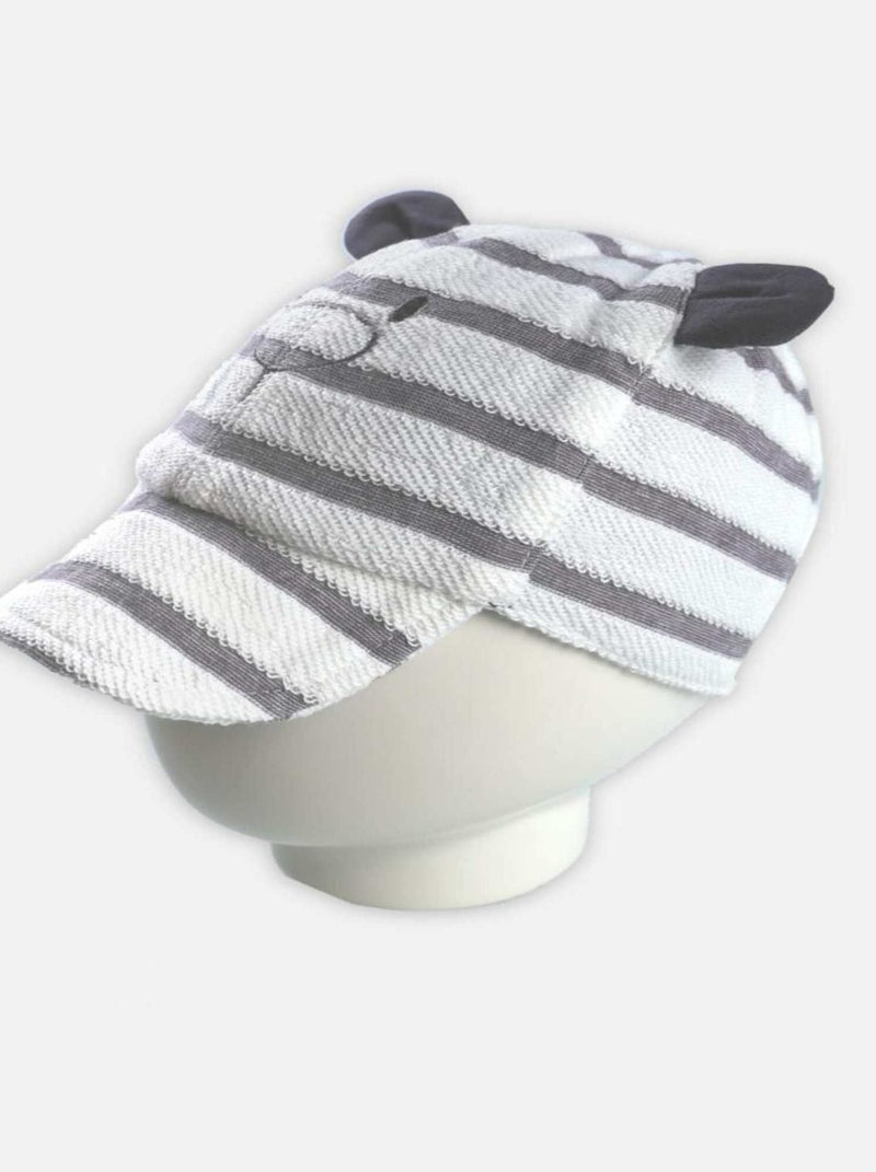 Casquette rayée grise en coton - Noukie's Gris - Kiabi