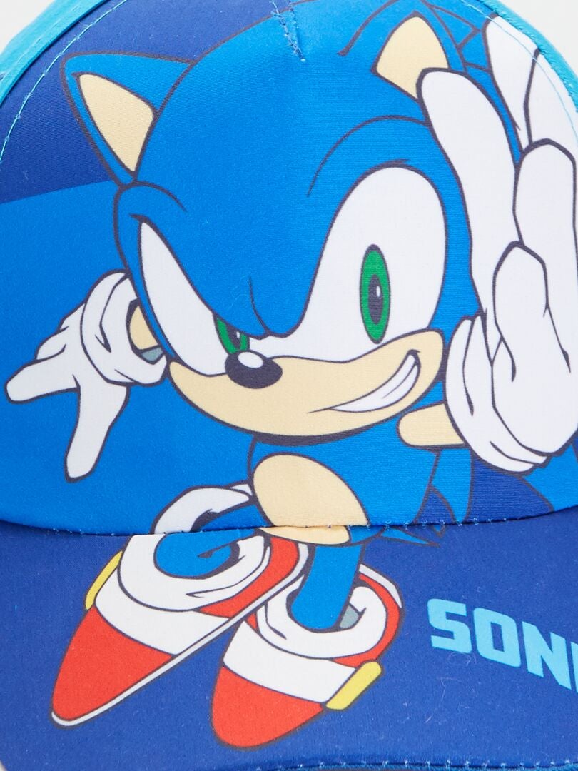 Casquette 'Sonic' en toile bleu - Kiabi