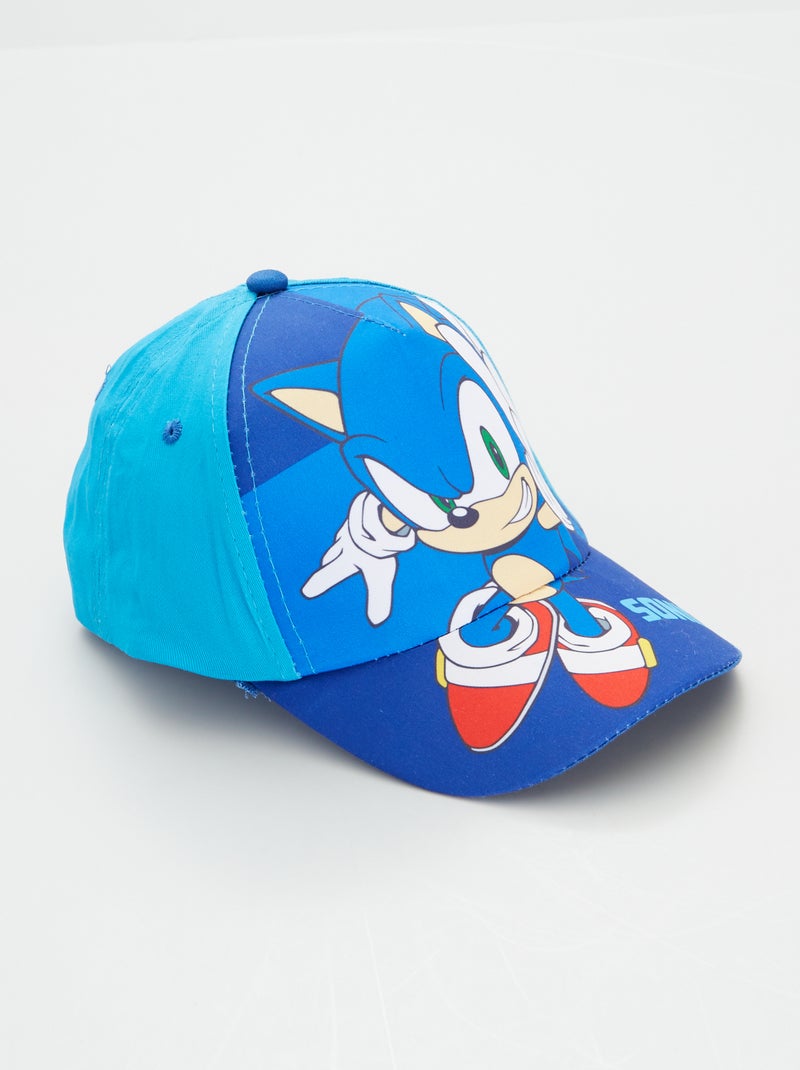 Casquette 'Sonic' en toile bleu - Kiabi