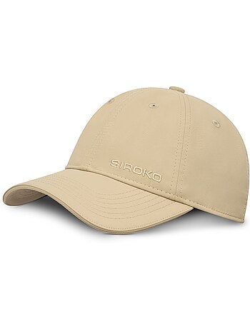 Casquette sport 6-panneaux fitness homme et femme coach sand brown
