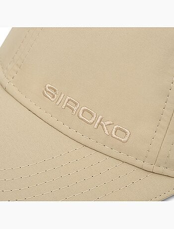 Casquette sport 6-panneaux fitness homme et femme coach sand brown