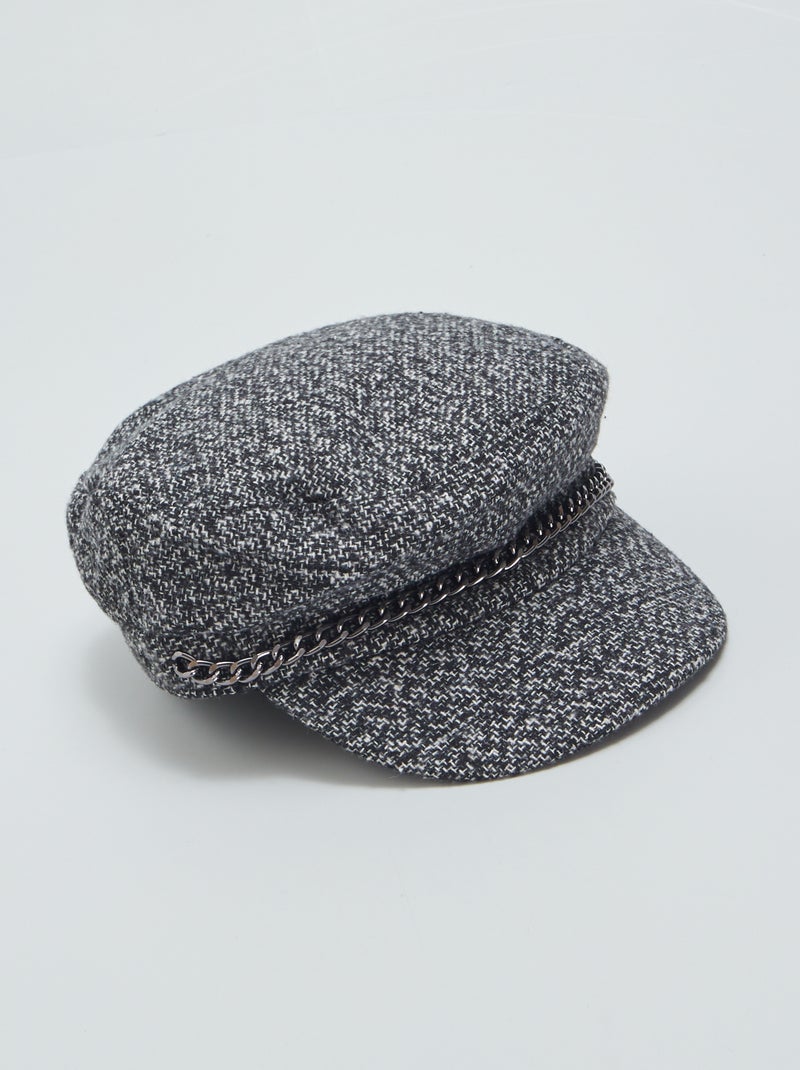 Casquette style 'baker boy' Noir - Kiabi