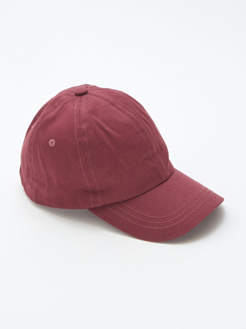 Casquette style baseball unie rouge - Kiabi