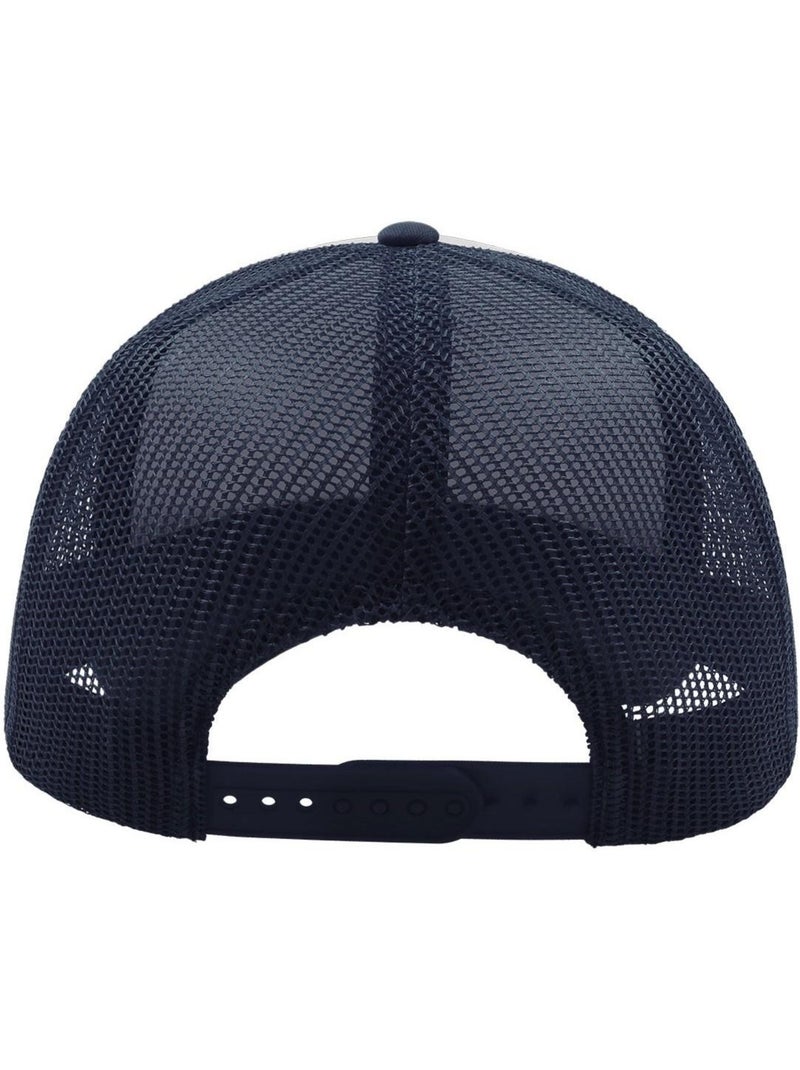 Casquette style trucker rapper - mixte - atlantis Bleu Bleu marine Blanc - Kiabi