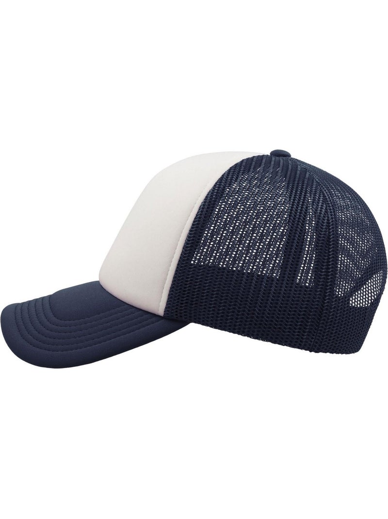 Casquette style trucker rapper - mixte - atlantis Bleu Bleu marine Blanc - Kiabi